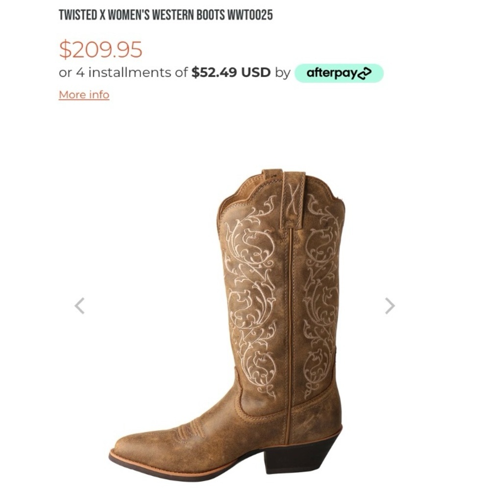 Twisted X Tan Heeled Boots - Picture 2 of 15